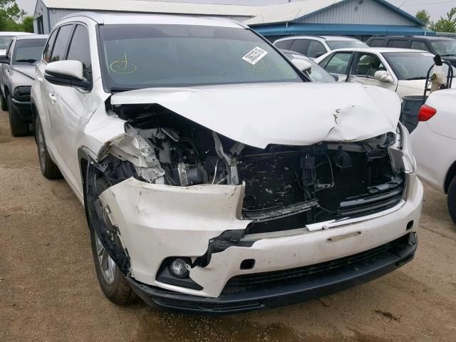 5TDJKRFH9ES053736 - 2014 TOYOTA HIGHLANDER WHITE photo 1