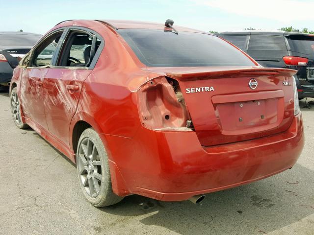 3N1BB6AP8BL708751 - 2011 NISSAN SENTRA SE- RED photo 3