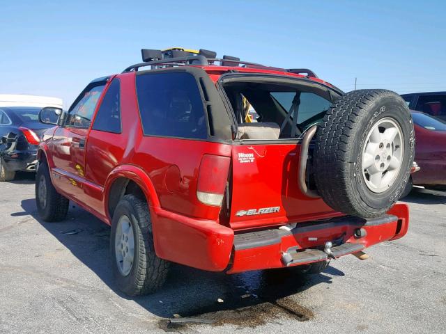 1GNCT18W9XK239362 - 1999 CHEVROLET BLAZER RED photo 3