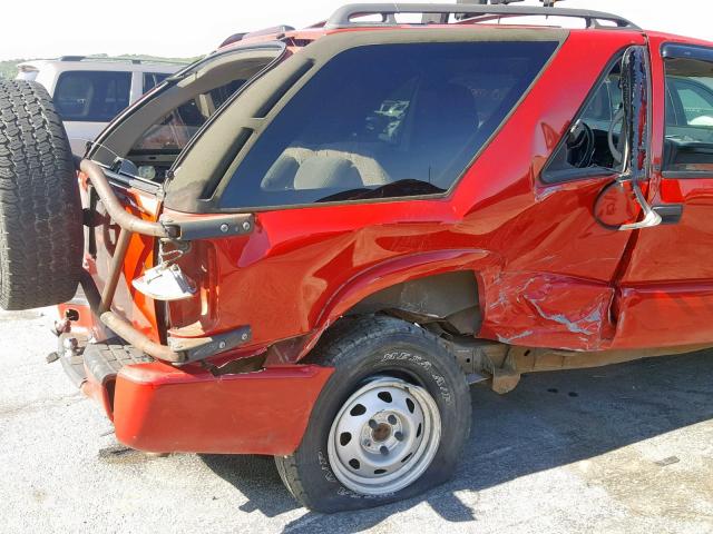 1GNCT18W9XK239362 - 1999 CHEVROLET BLAZER RED photo 9