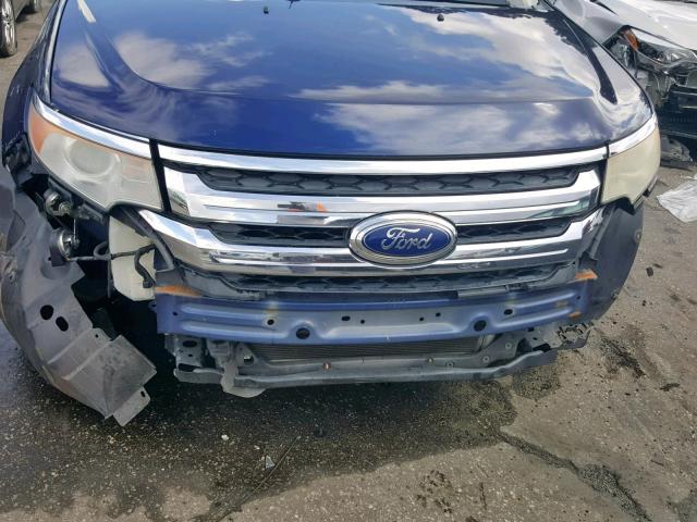 2FMDK3GCXBBB04277 - 2011 FORD EDGE SE BLUE photo 9