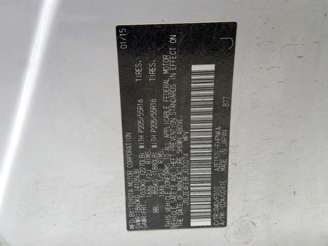 JTLZE4FE8FJ070274 - 2015 TOYOTA SCION XB 白色 照片 10