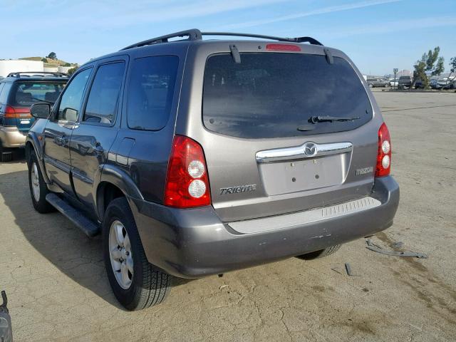 4F2CZ06115KM12412 - 2005 MAZDA TRIBUTE S GRAY photo 3