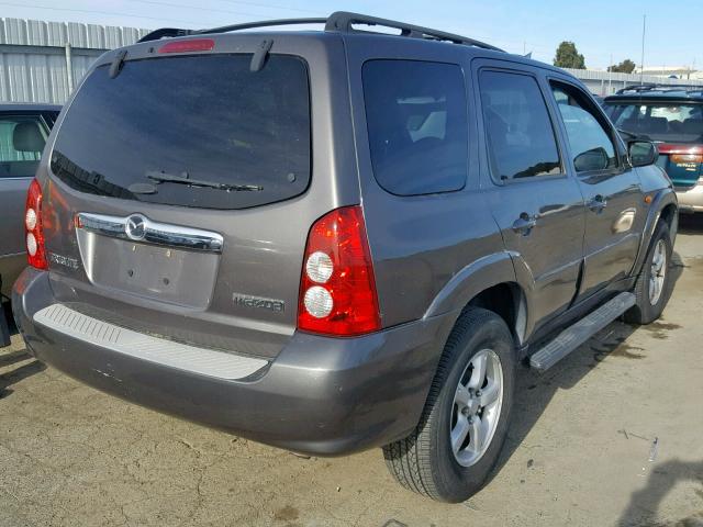 4F2CZ06115KM12412 - 2005 MAZDA TRIBUTE S GRAY photo 4