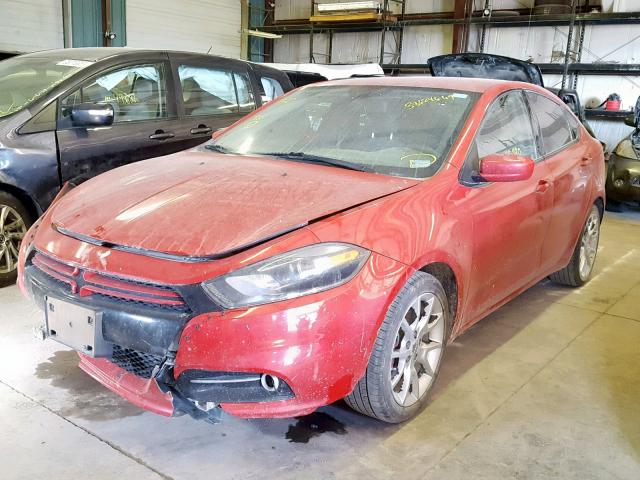 1C3CDFBH0DD643085 - 2013 DODGE DART SXT RED photo 2