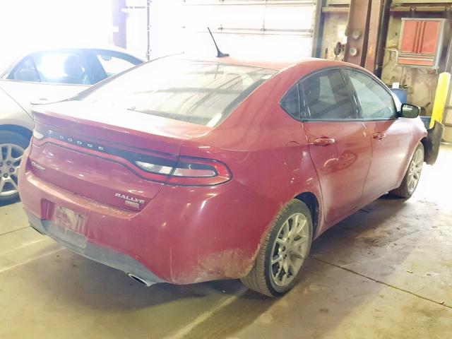 1C3CDFBH0DD643085 - 2013 DODGE DART SXT RED photo 4