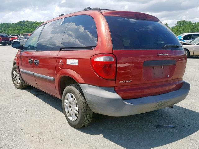 1D4GP25B66B538010 - 2006 DODGE CARAVAN SE RED photo 3