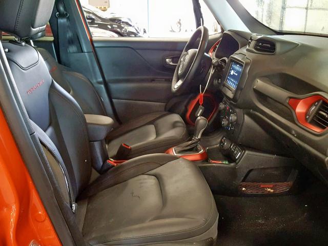 ZACCJBCB8JPJ10483 - 2018 JEEP RENEGADE T ORANGE photo 5