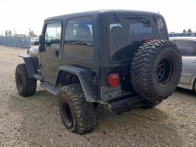 1J4FA49S13P355445 - 2003 JEEP WRANGLER / BLACK photo 3