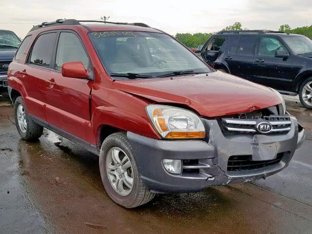 KNDJE723877450759 - 2007 KIA SPORTAGE E RED photo 1