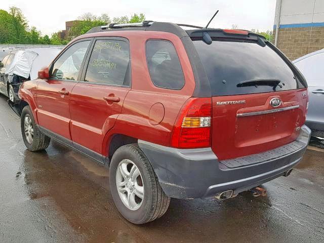 KNDJE723877450759 - 2007 KIA SPORTAGE E RED photo 3