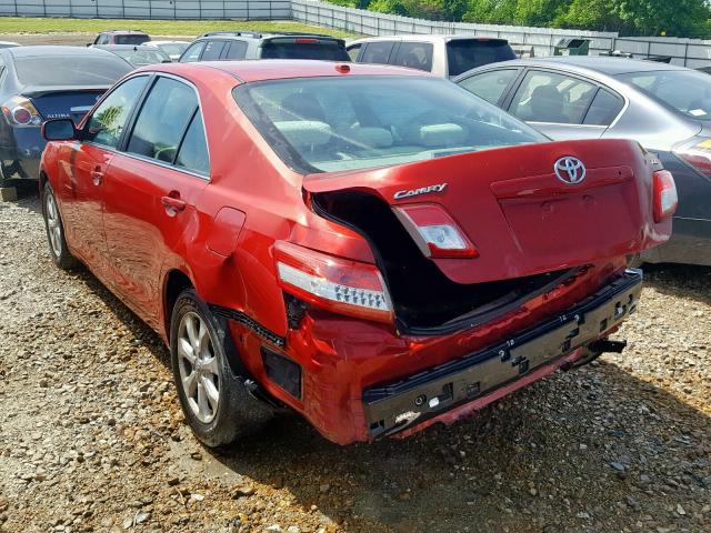 4T4BF3EK3BR090230 - 2011 TOYOTA CAMRY BASE RED photo 3