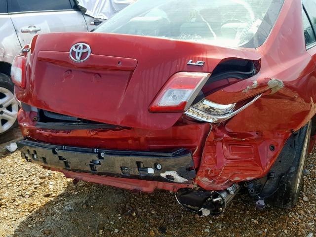 4T4BF3EK3BR090230 - 2011 TOYOTA CAMRY BASE RED photo 9