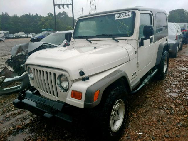 1J4FA44S26P711347 - 2006 JEEP WRANGLER / WHITE photo 2