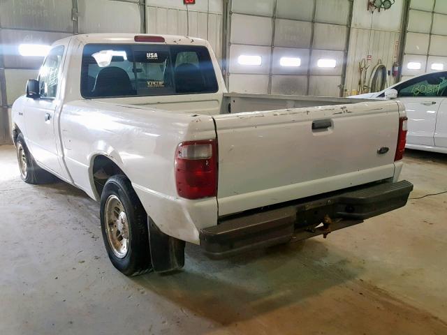 1FTYR10D63PA12439 - 2003 FORD RANGER WHITE photo 3