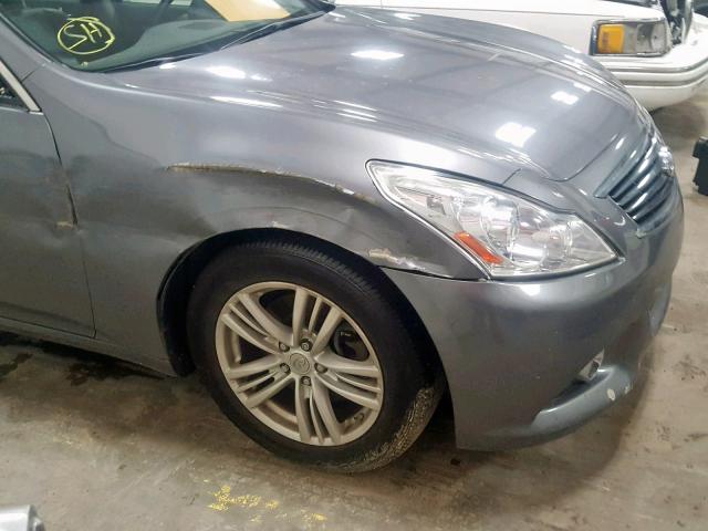 JN1CV6AP5CM625779 - 2012 INFINITI G37 BASE SILVER photo 9