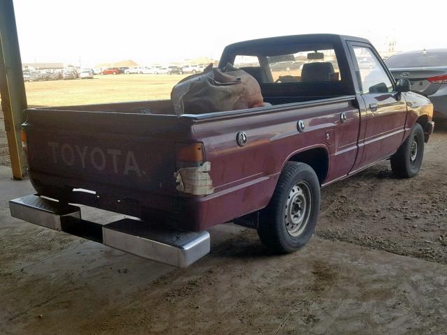 JT4RN50R9H0285152 - 1987 TOYOTA PICKUP 1/2 MAROON photo 4