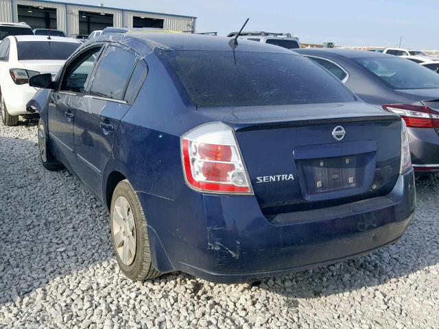 3N1AB61E38L682594 - 2008 NISSAN SENTRA 2.0 BLUE photo 3