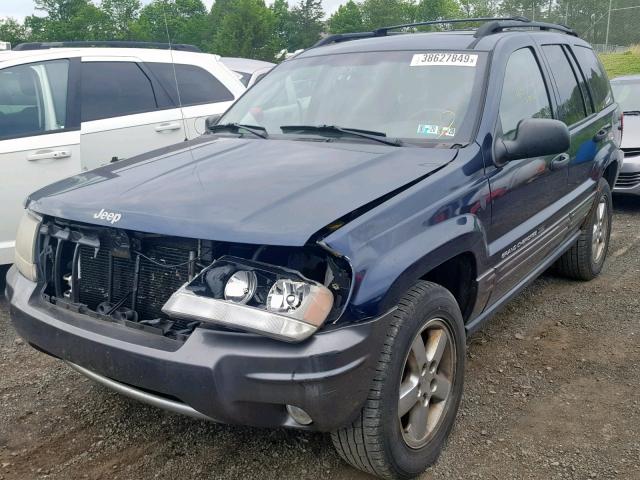 1J4GW48S84C424163 - 2004 JEEP GRAND CHER BLUE photo 2