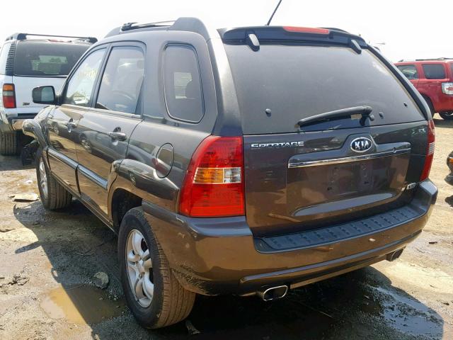 KNDJF723387460503 - 2008 KIA SPORTAGE E BROWN photo 3