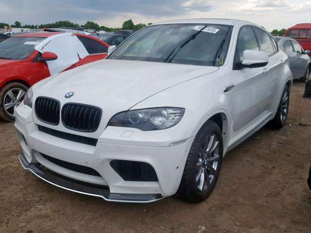 5YMGZ0C53E0C40608 - 2014 BMW X6 M WHITE photo 2
