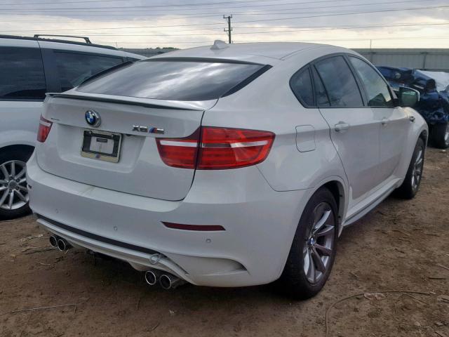 5YMGZ0C53E0C40608 - 2014 BMW X6 M WHITE photo 4
