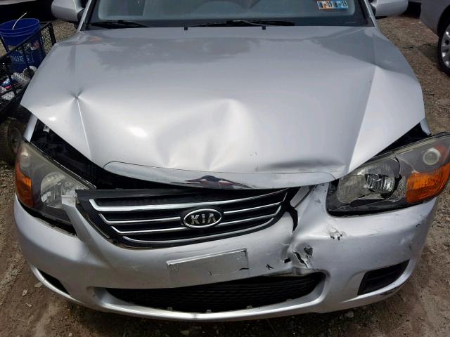 KNAFE222895640010 - 2009 KIA SPECTRA EX SILVER photo 7