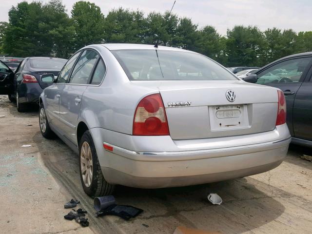 WVWPD63B73P338199 - 2003 VOLKSWAGEN PASSAT GLS SILVER photo 3