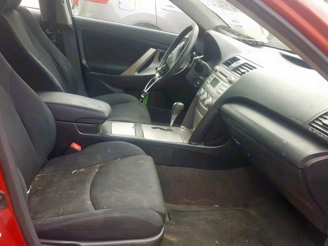 4T1BE46K97U166736 - 2007 TOYOTA CAMRY CE RED photo 5