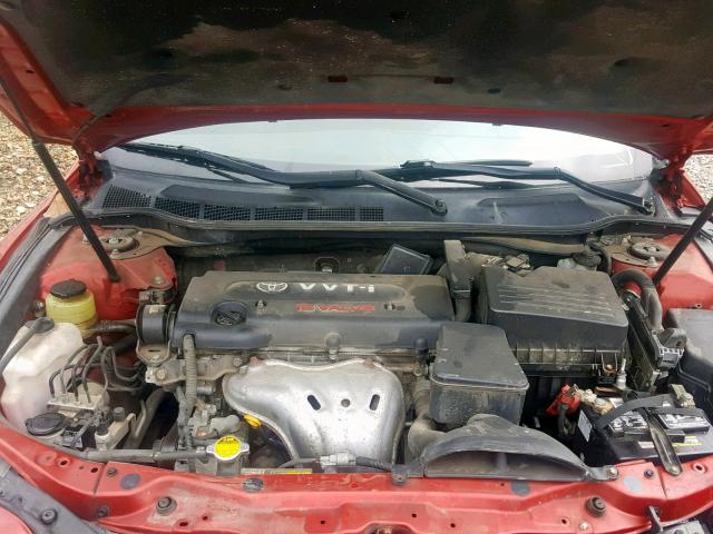 4T1BE46K97U166736 - 2007 TOYOTA CAMRY CE RED photo 7