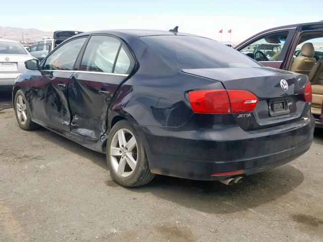 3VWLL7AJ8EM303789 - 2014 VOLKSWAGEN JETTA TDI BLACK photo 3