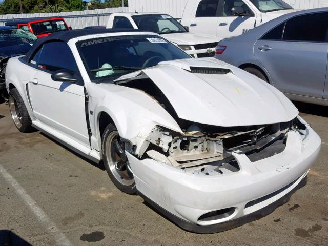 1FAFP45X83F452921 - 2003 FORD MUSTANG GT WHITE photo 1