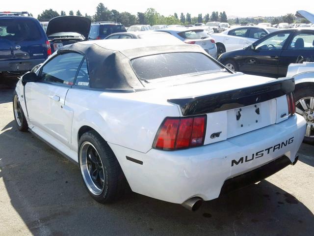 1FAFP45X83F452921 - 2003 FORD MUSTANG GT WHITE photo 3