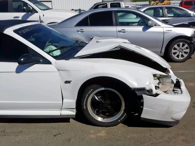 1FAFP45X83F452921 - 2003 FORD MUSTANG GT WHITE photo 9