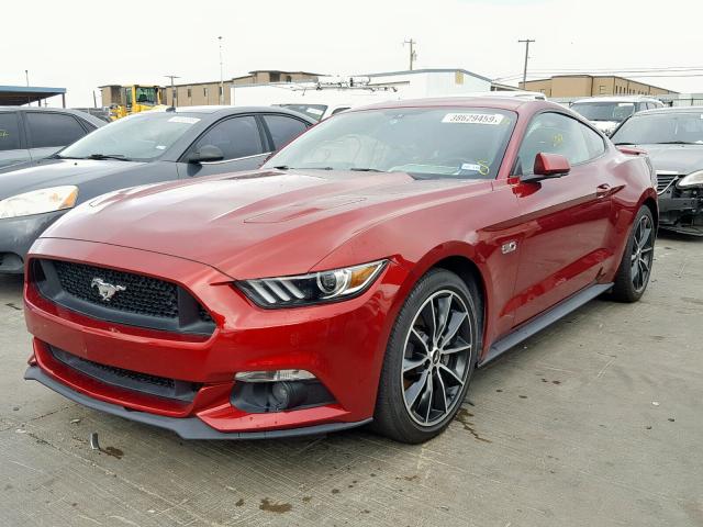 1FA6P8CF8H5259702 - 2017 FORD MUSTANG GT RED photo 2