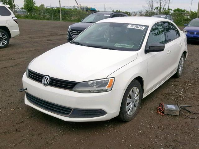 3VW1K7AJXCM425089 - 2012 VOLKSWAGEN JETTA BASE WHITE photo 2