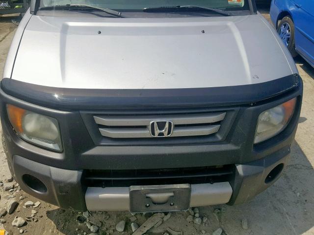 5J6YH28337L002589 - 2007 HONDA ELEMENT LX SILVER photo 7