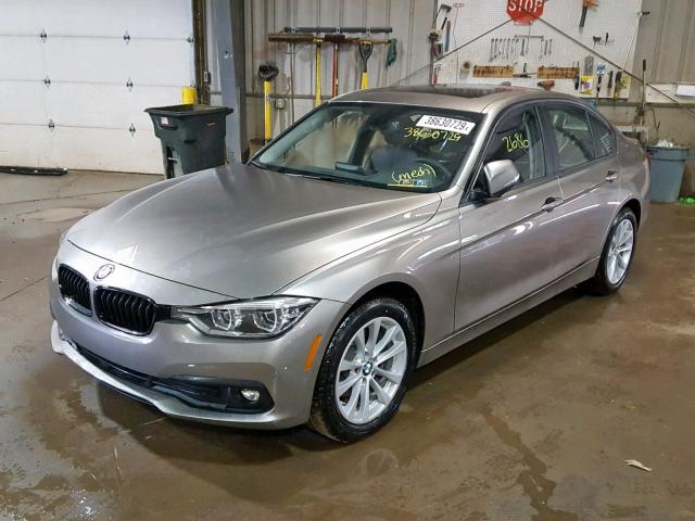 WBA8A3C53JA491729 - 2018 BMW 320 XI GRAY photo 2