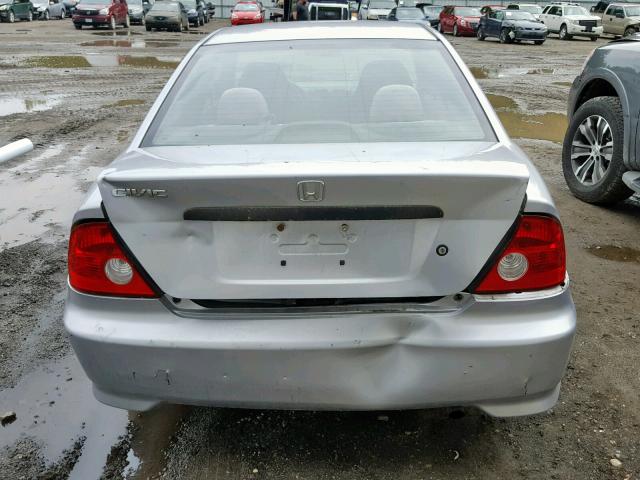 1HGEM22185L005630 - 2005 HONDA CIVIC DX V SILVER photo 9