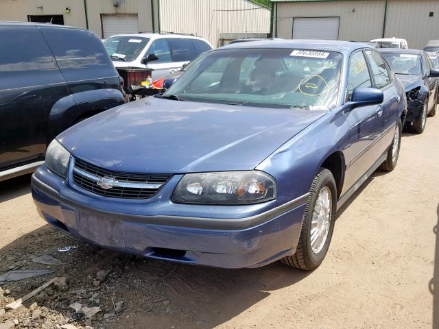 2G1WF55K5Y9170509 - 2000 CHEVROLET IMPALA BLUE photo 2