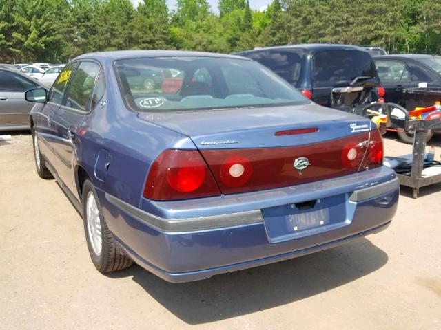 2G1WF55K5Y9170509 - 2000 CHEVROLET IMPALA BLUE photo 3