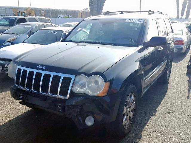 1J8HS58228C217696 - 2008 JEEP GRAND CHER BLACK photo 2