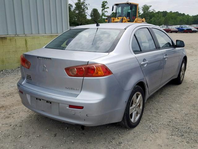 JA3AU26U98U033239 - 2008 MITSUBISHI LANCER ES SILVER photo 4