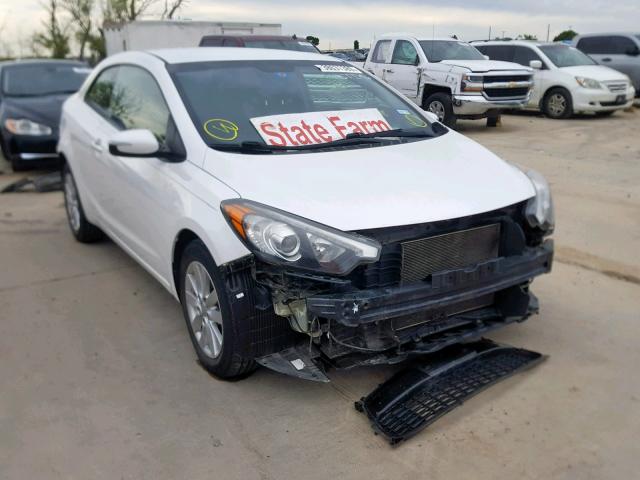 KNAFX6A8XE5244047 - 2014 KIA FORTE EX WHITE photo 1