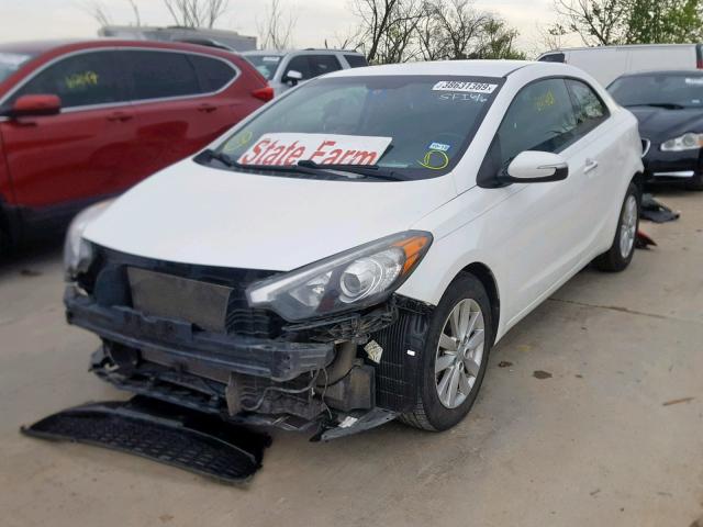 KNAFX6A8XE5244047 - 2014 KIA FORTE EX WHITE photo 2