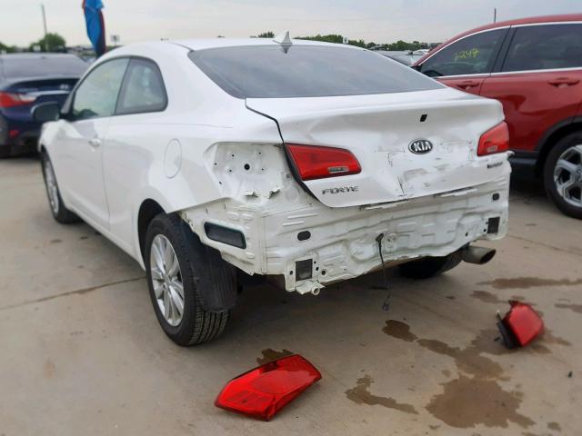 KNAFX6A8XE5244047 - 2014 KIA FORTE EX WHITE photo 3