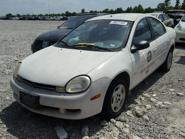 1B3ES46C01D233350 - 2001 DODGE NEON SE WHITE photo 2