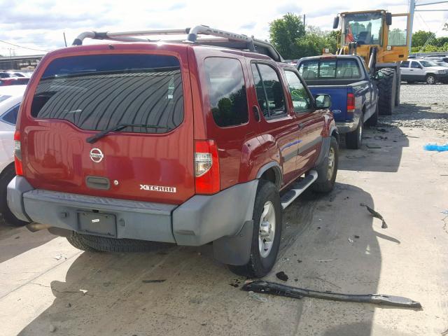 5N1ED28YX4C655699 - 2004 NISSAN XTERRA XE RED photo 4