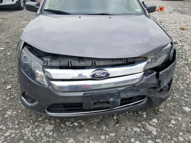 3FAHP0JG2CR282453 - 2012 FORD FUSION SEL GRAY photo 9