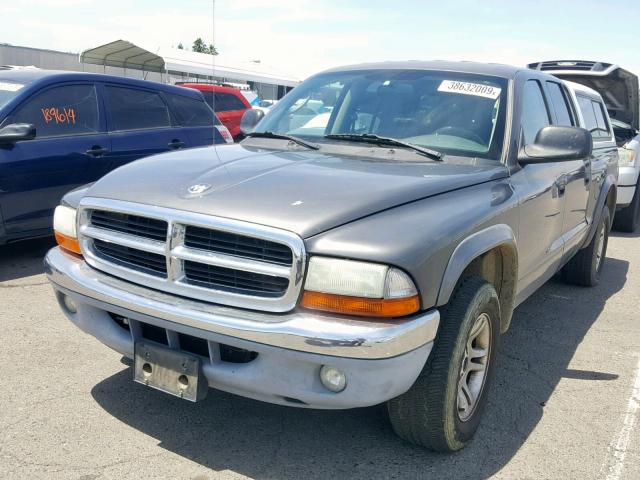 1D7HL48N53S191768 - 2003 DODGE DAKOTA QUA CHARCOAL photo 2